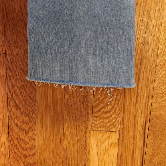 Veronica Beard Carly Kick Flare High Rise Raw Hem Jeans in Bailout Blue Sz 29/8 - Picture 11 of 11